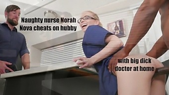 Interracial Nurse Cheats On Her Husband With A Well-Endowed Doctor In Their Own Home