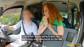 Redhead Beauty With Perfect Physique Enjoys Intense Taxi Ride On Faketaxi