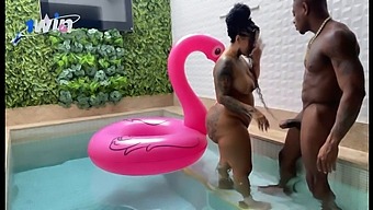 Small-Assed Slut Takes On Big Cock In Intense Licking Session